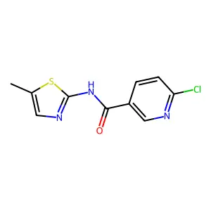 6-chloro-N-(5-methyl-1,3-thiazol-2-yl)pyridine-3-carboxamide structure