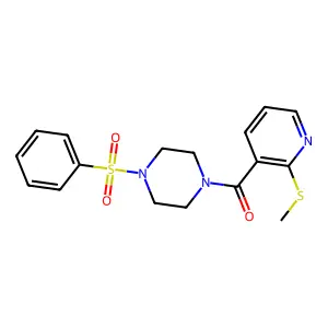 1-(Benzenesulfonyl)-4-[2-(methylsulfanyl)pyridine-3-carbonyl]piperazine structure