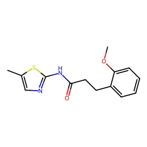 3-(2-methoxyphenyl)-N-(5-methyl-1,3-thiazol-2-yl)propanamide structure