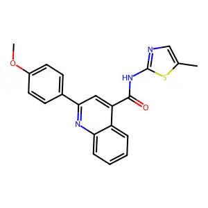 2-(4-methoxyphenyl)-N-(5-methyl-1,3-thiazol-2-yl)quinoline-4-carboxamide structure