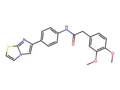 2-(3,4-dimethoxyphenyl)-N-(4-(imidazo[2,1-b]thiazol-6-yl)phenyl)acetamide structure
