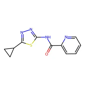 N-(5-Cyclopropyl-1,3,4-thiadiazol-2-yl)picolinamide structure