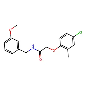 2-(4-chloro-2-methylphenoxy)-N-[(3-methoxyphenyl)methyl]acetamide structure