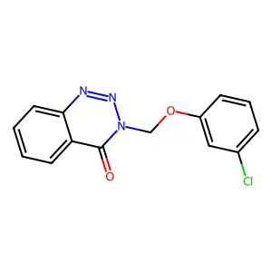 3-[(3-Chlorophenoxy)methyl]-1,2,3-benzotriazin-4-one structure