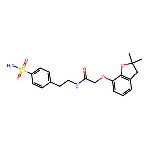 2-[(2,2-dimethyl-2,3-dihydro-1-benzofuran-7-yl)oxy]-N-[2-(4-sulfamoylphenyl)ethyl]acetamide structure