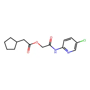 [2-[(5-Chloropyridin-2-yl)amino]-2-oxoethyl] 2-cyclopentylacetate structure