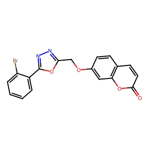 7-((5-(2-Bromophenyl)-1,3,4-oxadiazol-2-yl)methoxy)-2H-chromen-2-one structure