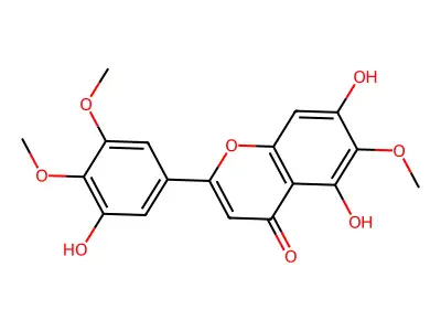 5,7,3'-Trihydroxy-6,4',5'-trimethoxyflavone structure