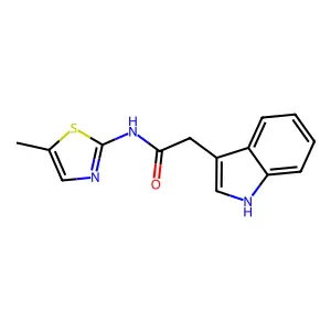 2-(1H-indol-3-yl)-N-(5-methyl-1,3-thiazol-2-yl)acetamide structure