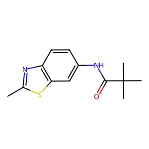 2,2-dimethyl-N-(2-methyl-1,3-benzothiazol-6-yl)propanamide structure