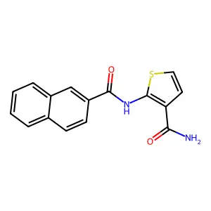 2-(Naphthalene-2-amido)thiophene-3-carboxamide structure