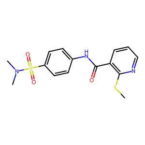 N-(4-(N,N-Dimethylsulfamoyl)phenyl)-2-(methylthio)nicotinamide structure