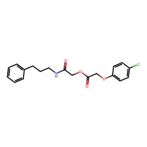 [2-Oxo-2-(3-phenylpropylamino)ethyl] 2-(4-chlorophenoxy)acetate structure