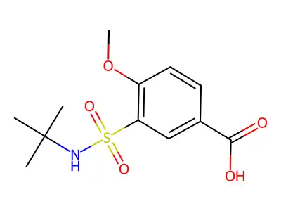 3-(Tert-butylsulfamoyl)-4-methoxybenzoic acid structure