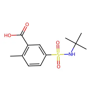 5-(Tert-butylsulfamoyl)-2-methylbenzoic acid structure