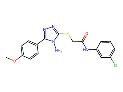 2-{[4-amino-5-(4-methoxyphenyl)-4H-1,2,4-triazol-3-yl]sulfanyl}-N-(3-chlorophenyl)acetamide structure