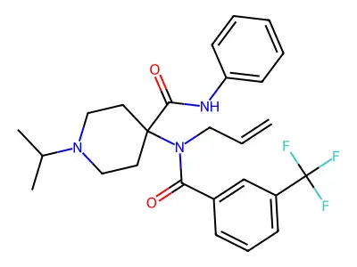 N-phenyl-1-propan-2-yl-4-[prop-2-enyl-[3-(trifluoromethyl)benzoyl]amino]piperidine-4-carboxamide structure