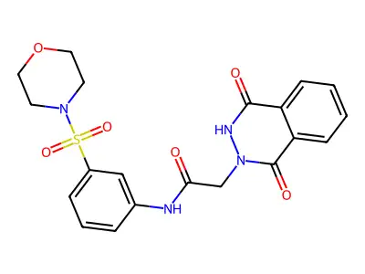 2-(4-Hydroxy-1-oxophthalazin-2(1H)-yl)-N-(3-(morpholinosulfonyl)phenyl)acetamide structure