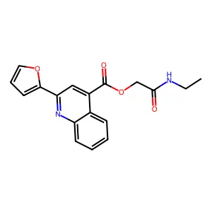 [2-(Ethylamino)-2-oxoethyl] 2-(furan-2-yl)quinoline-4-carboxylate structure