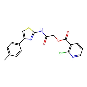 {[4-(4-methylphenyl)-1,3-thiazol-2-yl]carbamoyl}methyl 2-chloropyridine-3-carboxylate structure