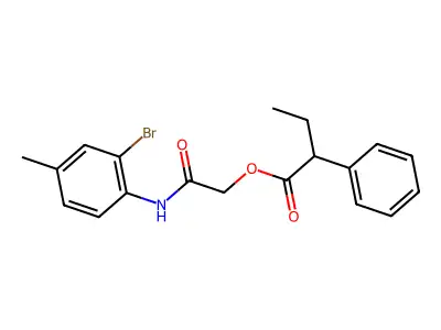 [2-(2-Bromo-4-methylanilino)-2-oxoethyl] 2-phenylbutanoate structure