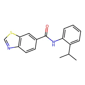 N-(2-propan-2-ylphenyl)-1,3-benzothiazole-6-carboxamide structure