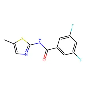 3,5-difluoro-N-(5-methyl-1,3-thiazol-2-yl)benzamide structure