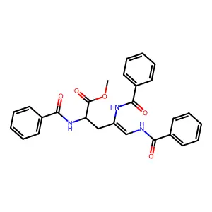 Methyl 2,4,5-tribenzamidopent-4-enoate structure