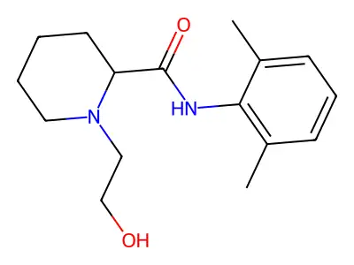 Droxicainide structure