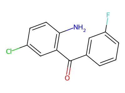 2-Amino-5-chlorophenyl 3-fluorophenyl ketone structure