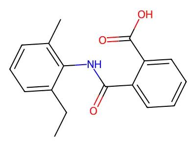 2-((2-Ethyl-6-methylanilino)carbonyl)benzoic acid structure