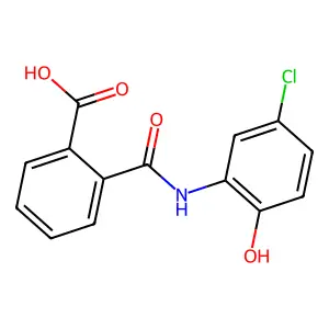 2-[(5-Chloro-2-hydroxyphenyl)carbamoyl]benzoic acid structure
