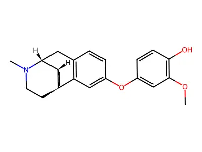 3-(3-methoxy-4-hydroxy)phenoxy-N-methylmorphinan structure