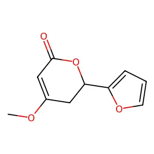 2-(furan-2-yl)-4-methoxy-2,3-dihydropyran-6-one structure