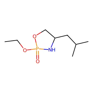 1,3,2-Oxazaphospholidine, 2-ethoxy-4-(2-methylpropyl)-, 2-oxide structure