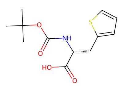 3-(Thien-2-yl)-L-alanine, N-BOC protected structure