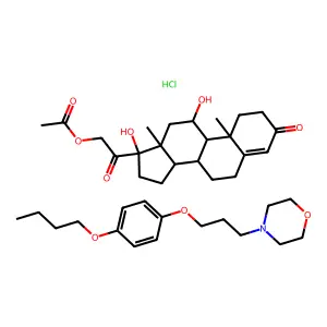 Hydrocortisone Acetate; Pramoxine Hydrochloride structure