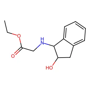 ethyl 2-[(2-hydroxy-2,3-dihydro-1H-inden-1-yl)amino]acetate structure