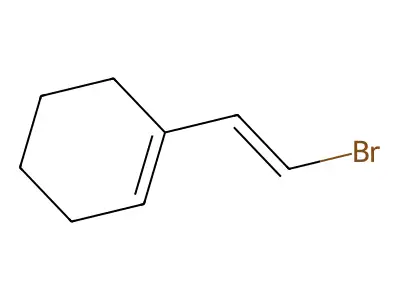 1-[(E)-2-bromoethenyl]cyclohexene structure