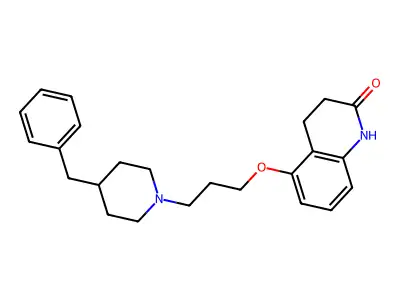 2(1H)-Quinolinone, 3,4-dihydro-5-(3-(4-(phenylmethyl)-1-piperidinyl)propoxy)- structure
