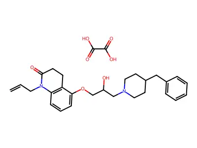 1-Allyl-5-(2-hydroxy-(4-benzyl-1-piperidyl)propoxy)-3,4-dihydrocarbostyril monooxalate structure