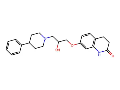 2(1H)-Quinolinone, 3,4-dihydro-7-(2-hydroxy-3-(4-phenyl-1-piperidinyl)propoxy)- structure