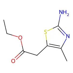 Ethyl (2-amino-4-methyl-1,3-thiazol-5-yl)acetate structure