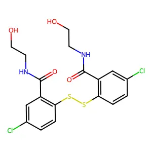 Benzamide, 2,2'-dithiobis(5-chloro-N-(2-hydroxyethyl)- structure