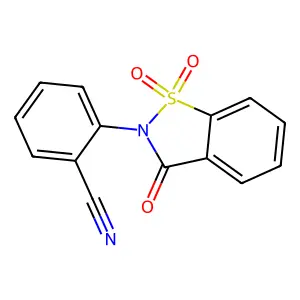 2-(1,1,3-Trioxo-1,2-benzothiazol-2-yl)benzonitrile structure
