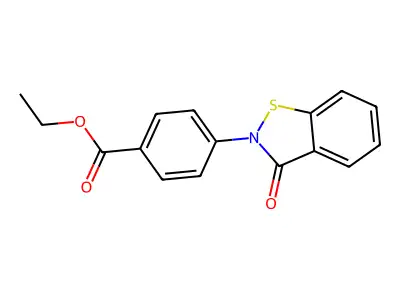 Ethyl 4-(3-oxo-1,2-benzisothiazol-2(3H)-yl)benzoate structure