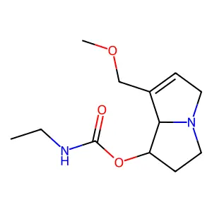 Retronecine 7-(N-ethylcarbamate) 9-methyl ether structure