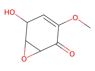 2-Hydroxy-4-methoxy-7-oxabicyclo[4.1.0]hept-3-en-5-one structure