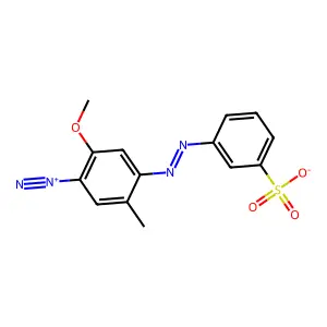 benzenediazonium, 2-methoxy-5-methyl-4-[2-(3-sulfophenyl)diazenyl]-, inner salt structure