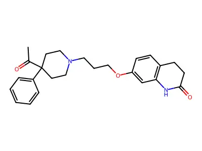 2(1H)-Quinolinone, 3,4-dihydro-7-(3-(4-acetyl-4-phenyl-1-piperidinyl)propoxy)- structure
